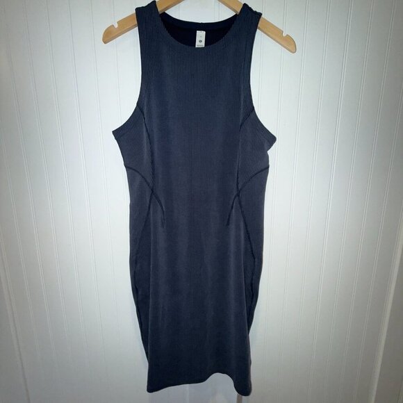 NWT Lululemon Ribbed Softstreme Slim-Fit Dress in True Navy Size 12 - Picture 3 of 6